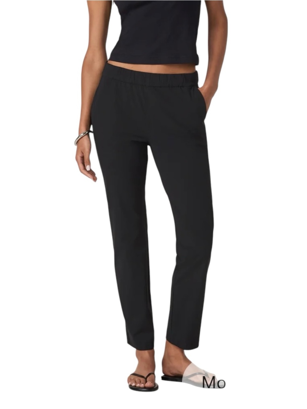 Vuori Miles Ankle Pant Womens Sz Large Black Pockets Gym Athleisure Performance - Picture 2 of 9